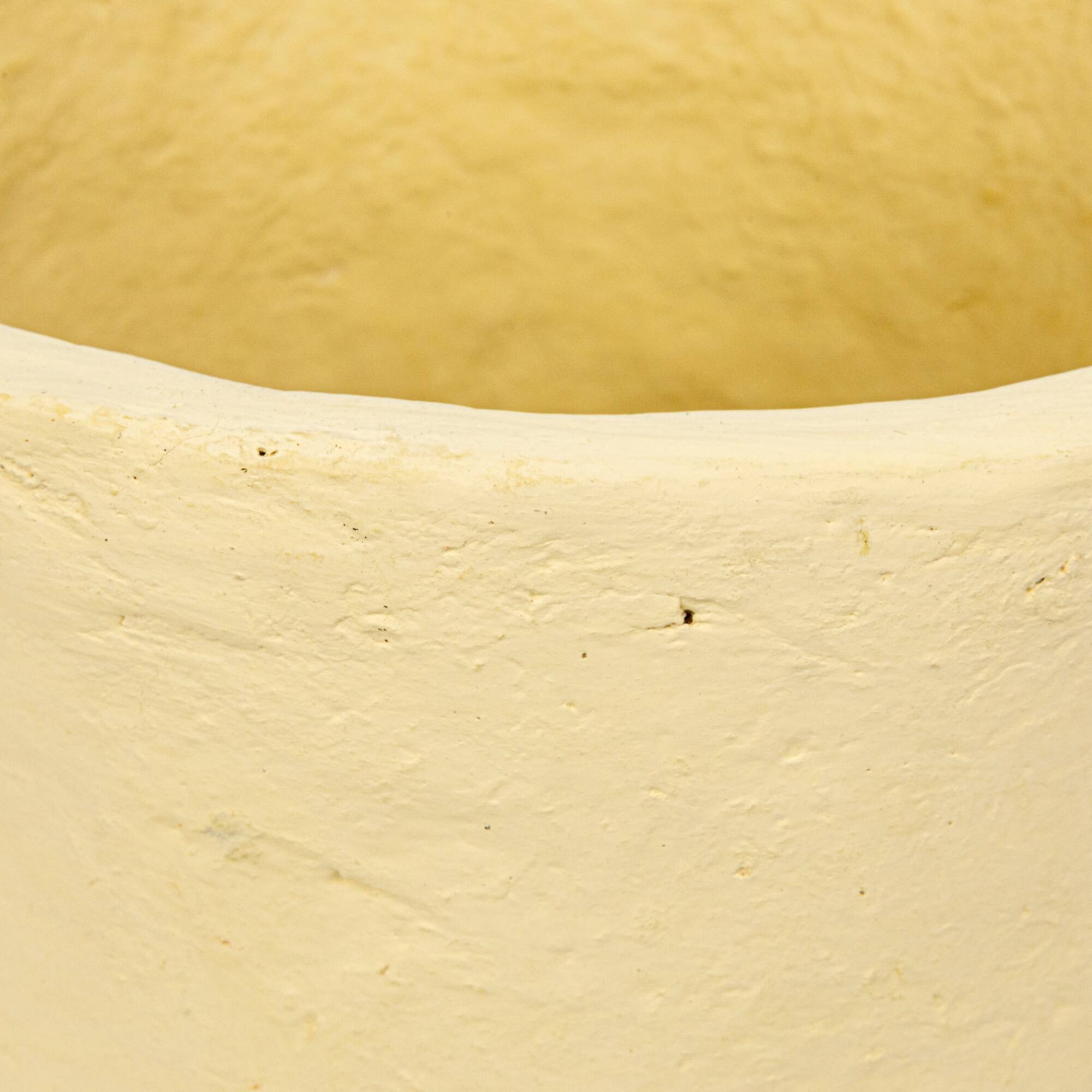 Hello Honey® 11" Natural Decorative Handmade Paper Mache Planter with Handles